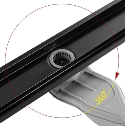 Трап для душу REA NEOX 80 SUPERFLOW BLACK 2в1 чорний — Photo 1