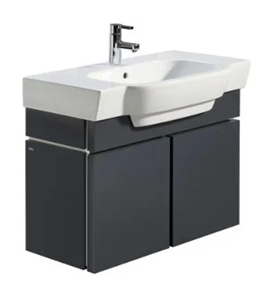 Шафка під умивальник VARIUS 75,8×52,6×36,2 см темний графіт