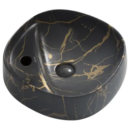 Раковина накладна MIXXUS PREMIUM WAVE-0201 MARBLE 430х430х150mm з отвором під змішувач (MP6536)