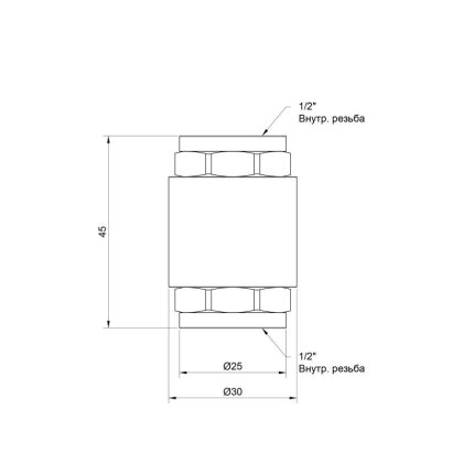 Зворотній клапан SD Plus з латунним штоком 1/2&quot; SD240W15 — Photo 1