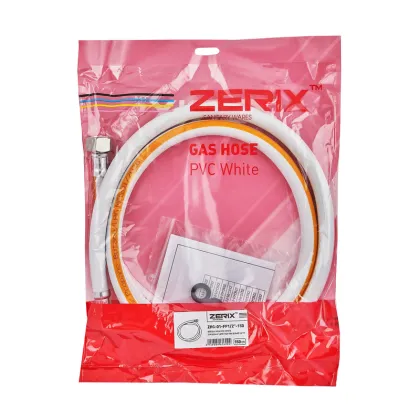 Шланг для газу ZERIX ZHG-01-FF1/2"-150 ПВХ білий 1/2"ГГ 150 см (ZX6160) — Photo 1