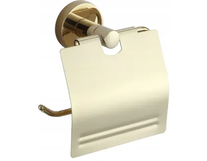 Тримач для туалетного паперу з кришкою VBI VENUS GOLD
