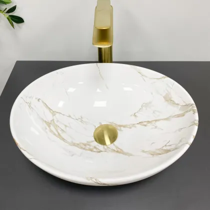 Умивальник (раковина) VBI PARMA STAINS GLOSSY накладний — Photo 3