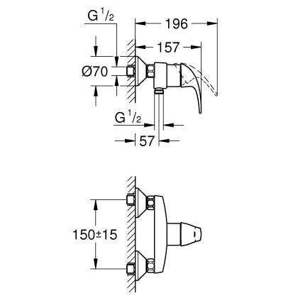 Змішувач для душу GROHE START 23767000 — Photo 1