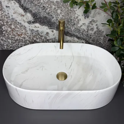 Умивальник (раковина) VBI VERONA 60 NATURE MARMO GLOSSY накладний — Photo 4