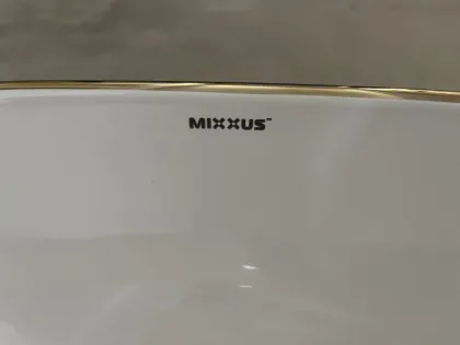 Раковина накладна Mixxus Premium ELLIPSE-0105 EDGE GOLD 600х400х150mm (MP6564) — Photo 4