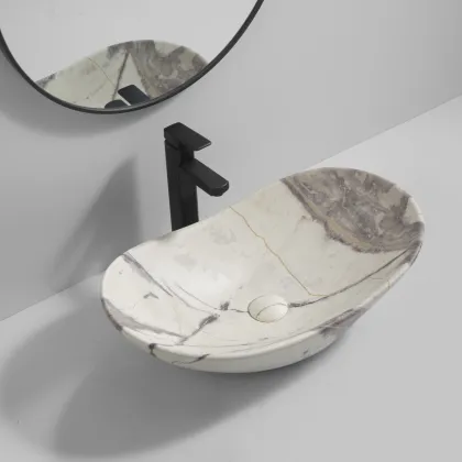 Раковина накладна MIXXUS PREMIUM WAVE-0106 MARBLE 620х360х160mm (MP6560) — Photo 5
