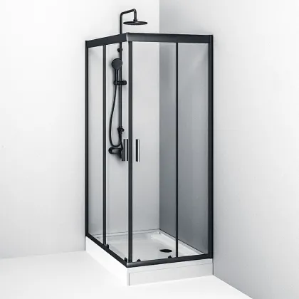Душова кабіна Am.Pm Gem Square Slide W90UG-404-120280-BT (120x80 см, прозоре скло, профіль чорний матовий) — Photo 4