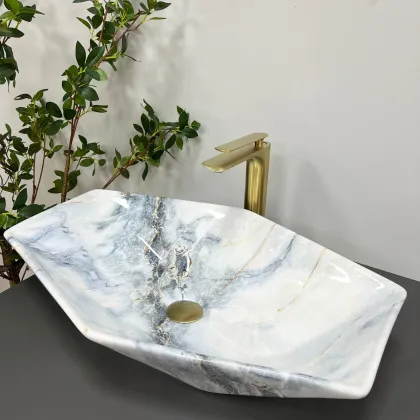Умивальник (раковина) VBI VENEZIA GRANIT GLOSSY накладний — Photo 3