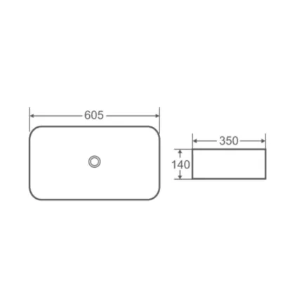 Раковина-чаша Qtap Tern 605x350x140 White QT17112270WN — Photo 1