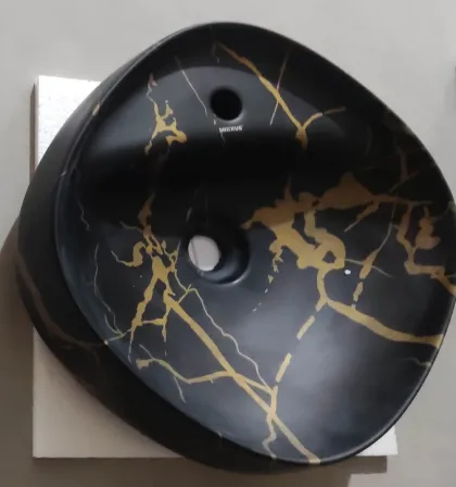 Раковина накладна MIXXUS PREMIUM WAVE-0201 MARBLE 430х430х150mm з отвором під змішувач (MP6536) — Photo 4