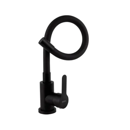 Змішувач для кухні Brinex Pure 015F3 з гнучким виливом   Black Matt BRIPUR015F3BLM — Photo 2