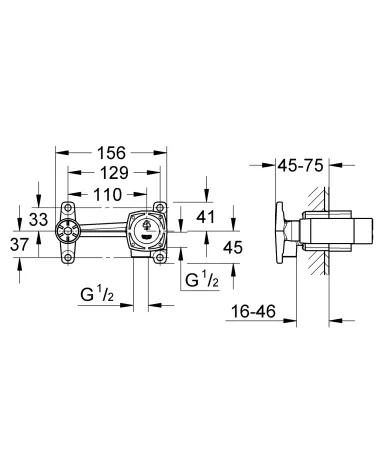 Прихована частина змішувача для раковини Grohe Non Rapido OHM (23319000) — Photo 1