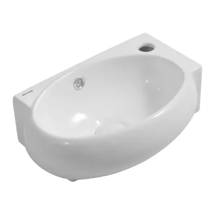 Раковина підвісна Mixxus Premium DIVERSE-1201-L 400х215х140mm з отвором під змішувач та переливом (MP6507)