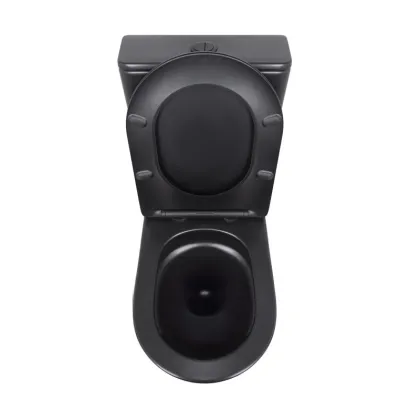 Унітаз підлоговий Qtap Scorpio Ultra Quiet безобідковий з сидінням Soft-close MATT BLACK QT14226088AMB — Photo 5
