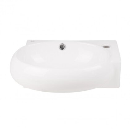 Раковина Qtap Leo 430x290x140 White з донним клапаном QT11115011RW — Photo 2