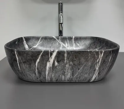 Умивальник (раковина) VBI RAVENNA BLACK OPAL MATT накладний — Photo 3