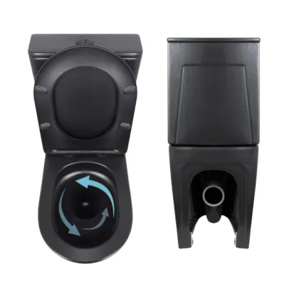 Комплект 2 в 1: підлоговий унітаз Qtap Scorpio Matt Black QT14226088AMB + набір гігієнічного душу Lidz Aria Black LDARI110BLA43394 — Photo 4