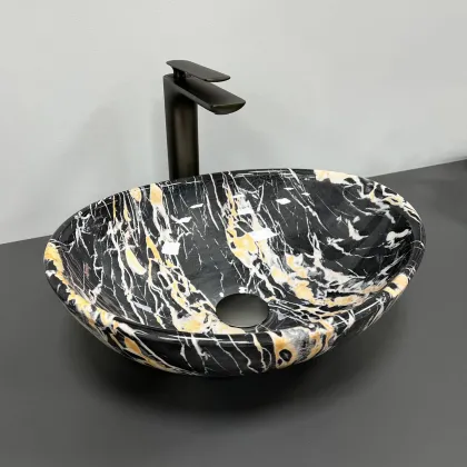 Умивальник (раковина) VBI PARMA BLACK OPAL GLOSSY накладний — Photo 3