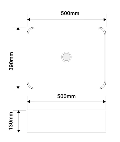 Раковина накладна Mixxus Premium DIVERSE-0110 500х390х130mm (MP6516) — Photo 6