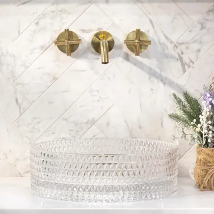 Умивальник (раковина) REA CRISTAL TRANSPARENT накладний — Photo 2