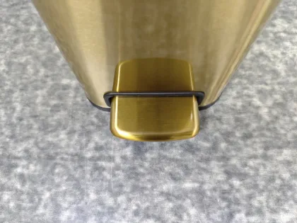 Відро для сміття з плавним закриттям прямокутне Mixxus Premium Quadro-TC0105 Brushed Gold 5 л (колір матове золото) (MI8394) — Photo 19