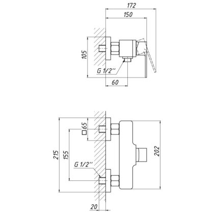 Змішувач для душу Qtap Namesti QTNAM4025102C Chrome — Photo 1