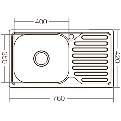 Мийка кухонна Zerix Z7642-08-180D (decor) (ZX1603) — Photo 3