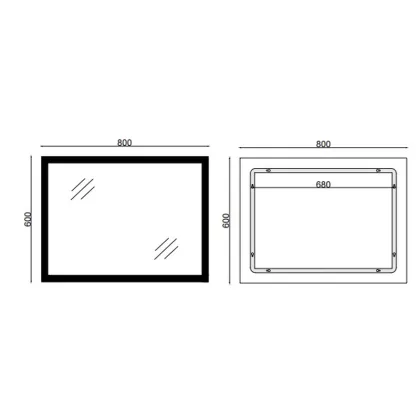 Дзеркало Mixxus FLAT MR04-80x60 з Led Touch, Anti-fog, димером, регулятором яскравості, годинником (MI6928) — Photo 8