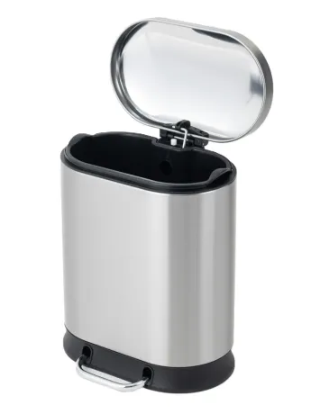 Відро для сміття з плавним закриттям овальне Mixxus Premium Strong-TC0120 SS Color 20л колір наржавійка (MI7081) — Photo 18