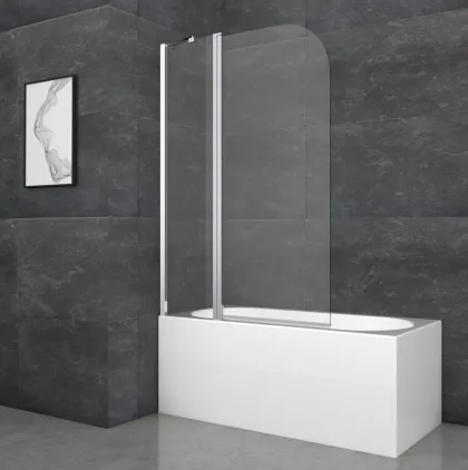 Шторки скляні на ванну Koer SR BS03-95x140-TR-01 прозоре скло 6мм, хром (KR5402) — Photo 8