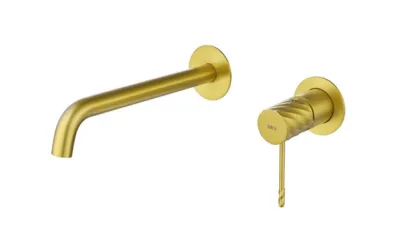 IMEX BLESS BRUSHED GOLD Змішувач для умивальника зі стіни, PVD матове золото