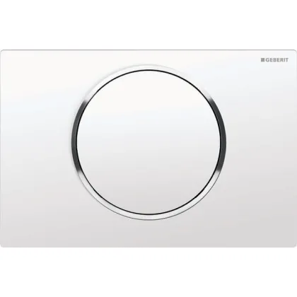 Змивна клавіша Geberit Sigma10 біла, глянсовий хром