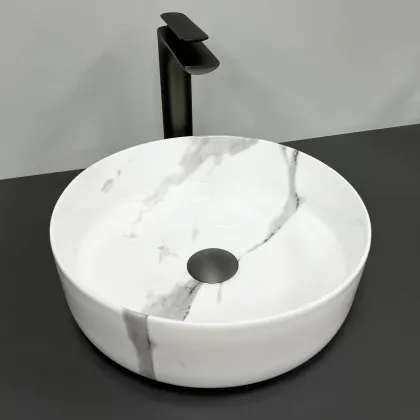 Умивальник (раковина) VBI PRATO MARBLE NATURE GLOSSY накладний — Photo 3