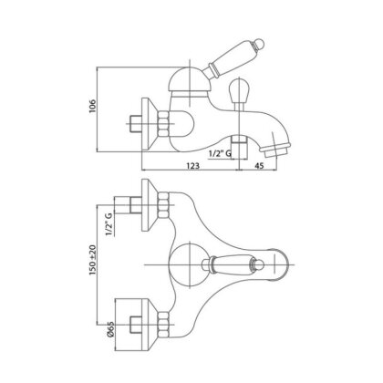 Змішувач для ванни Bianchi Elite VSCELT2004011SKVRA — Photo 1