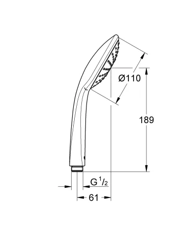 Ручний душ, 1 режим струменю Grohe Euphoria (27265000) — Photo 4
