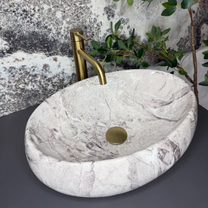 Умивальник (раковина) VBI VENETO STONE GLOSSY накладний — Photo 2