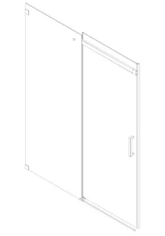 Двері в нішу Koer SR SD02-140x200-TR-01 прозоре скло Easy Clean 8мм, хром (KR5383) — Photo 11