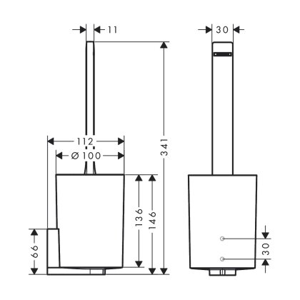 Набір змішувачів HANSGROHE WALLSTORIS 27969670, чорний — Photo 1