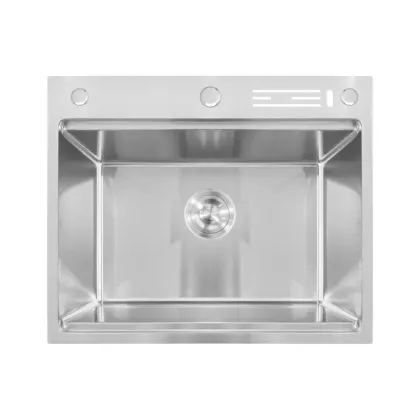 Мийка Mixxus MH6050-SK NANO-SILVER (3.0/0.8) з н.ст. зі сходинкою для суш.,з підст.під ножі(нерж.)(MX1941)