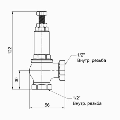 Запобіжний клапан Icma 1/2&quot; ВР №254 — Photo 1