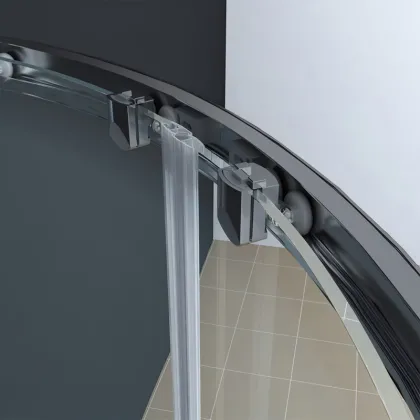 Душова кабіна без піддону Koer SR SC04-90x90x195-TR-07 прозоре скло Easy Clean 5мм, графіт (KR5362) — Photo 3
