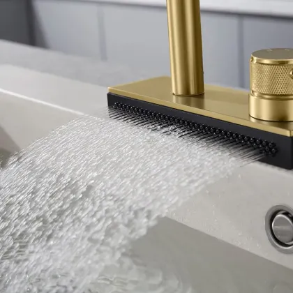 Змішувач для кухні REA CONOR BRUSHED GOLD матове золото — Photo 7