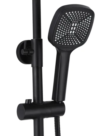 Душовий гарнітур REA STORM 2.0 BLACK чорний з виливом — Photo 4