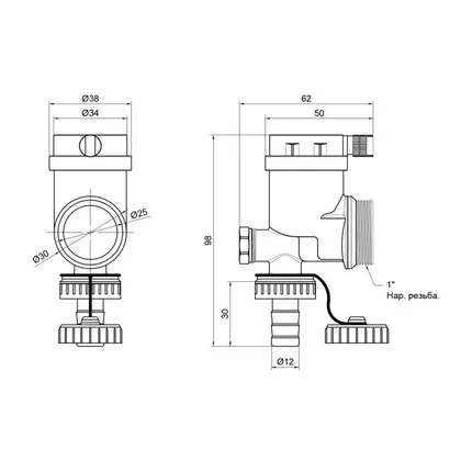 Зливна група SD Plus 1&#039;&#039; SD367W25 — Photo 1