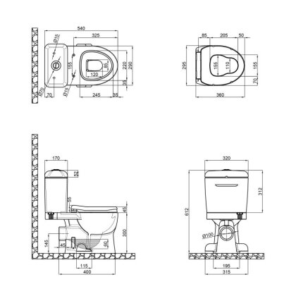 Унітаз-компакт дитячий Qtap Baby з сідінням QT2322C229PW — Photo 1