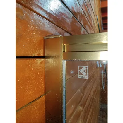 Шторки скляні на ванну розсувні Koer SR BS06-120x150-TR-12 прозоре скло Easy Clean 6мм, матове золото (KR5946) — Photo 26