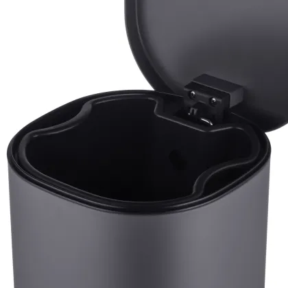 Відро для сміття з плавним закриттям овальне Mixxus Premium Olivary-TC0105 Graphite 5 л колір графіт (MI7063) — Photo 6