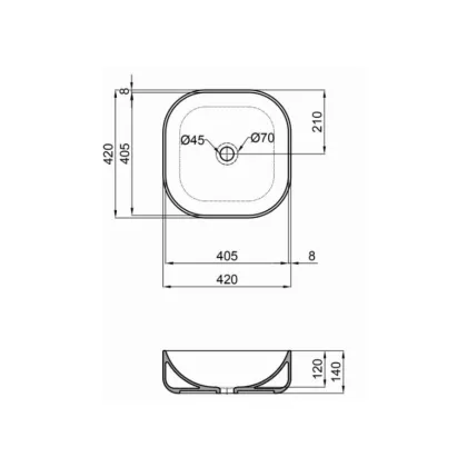 Раковина-чаша Qtap Kolibri 430х430х150 White QT1011K396WN — Photo 1