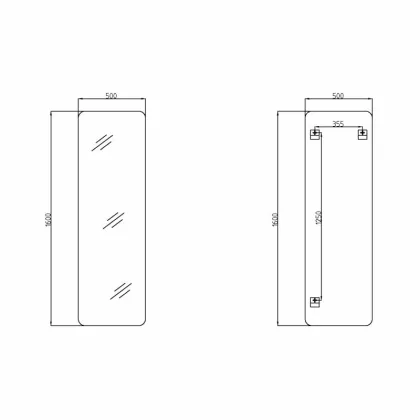 Дзеркало Qtap Gemini 500х1600 підлогове QTGE50160049283 — Photo 1